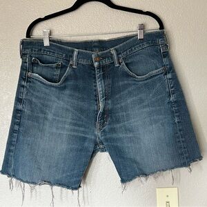 Levi's 505 Jean Cutoff Shorts Distressed Summer Casual Beach BOHO Festival